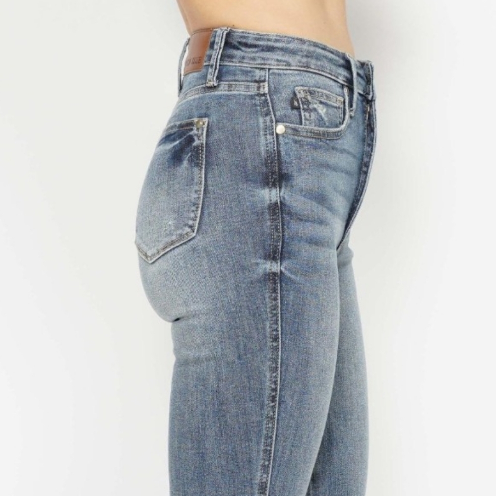 Skinny Judy Blue High-Rise Tummy Control Stretch Denim Jeans Slim Ankle Pants - Picture 8 of 15